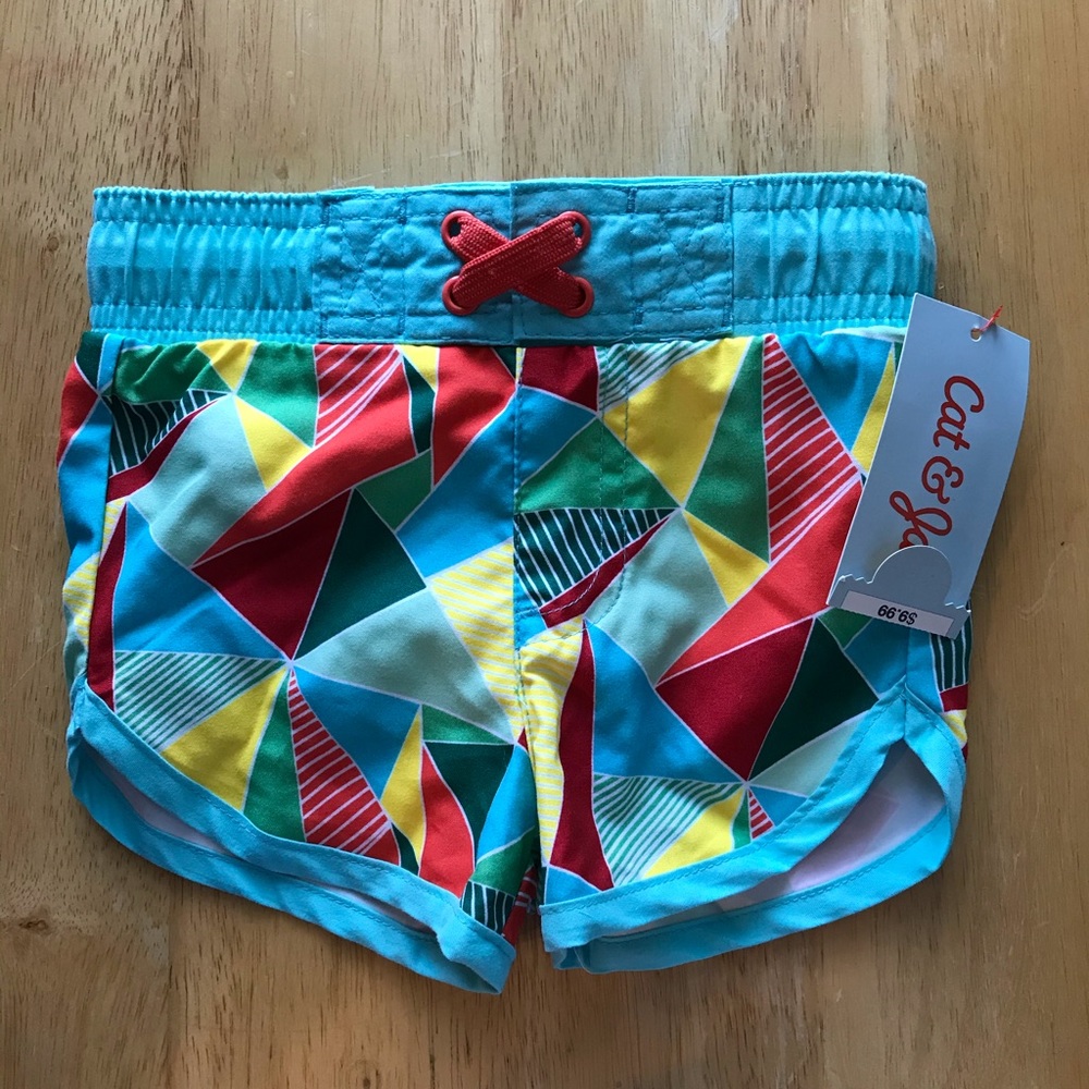Geometric Swim Shorts.